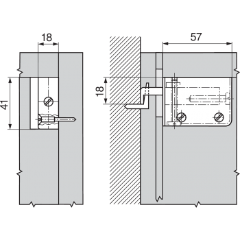 Zawieszka Blum kremowa 48N0510.02 lewa